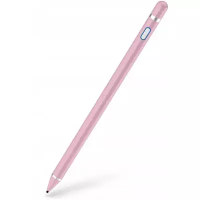 Univerzális érintő toll, érintőceruza, műanyag, (Bármilyen kapacitív kijelzőhöz), Active Stylus Pen, Pink - Rózsaszín
