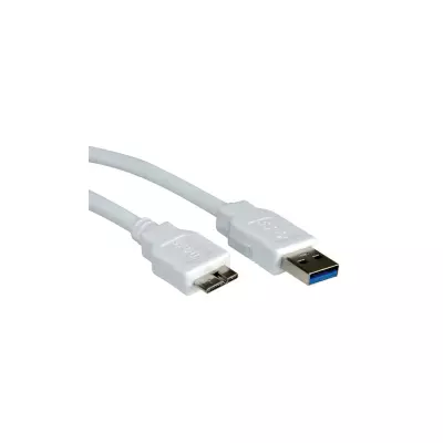 VALUE USB 3.0 A apa - MicroB apa 0,15m (15 cm) összekötő kábel, fehér (11.99.8876-10)
