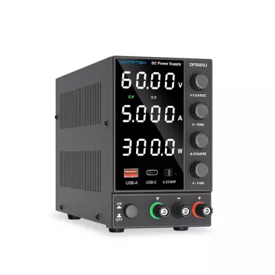 Wanptek DPS605U Szabályozható Laboratóriumi Kapcsolóüzemű Tápegység, Labortáp 0-60V / 0-5A  300W