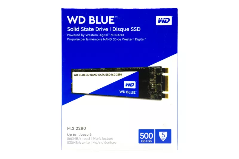 Western Digital 500GB gyári új M.2 (2280) SATA SSD meghajtó kártya (WDS500G2B0B)