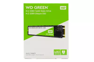 Western Digital Green 480GB gyári új M.2 (2280) SATA SSD meghajtó kártya (WDS480G2G0B) | 3 év garancia!