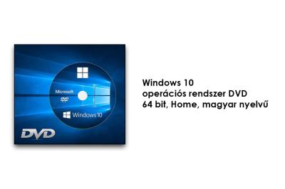 Windows 10 operációs rendszer DVD (64 bit, Home, Magyar nyelvű)