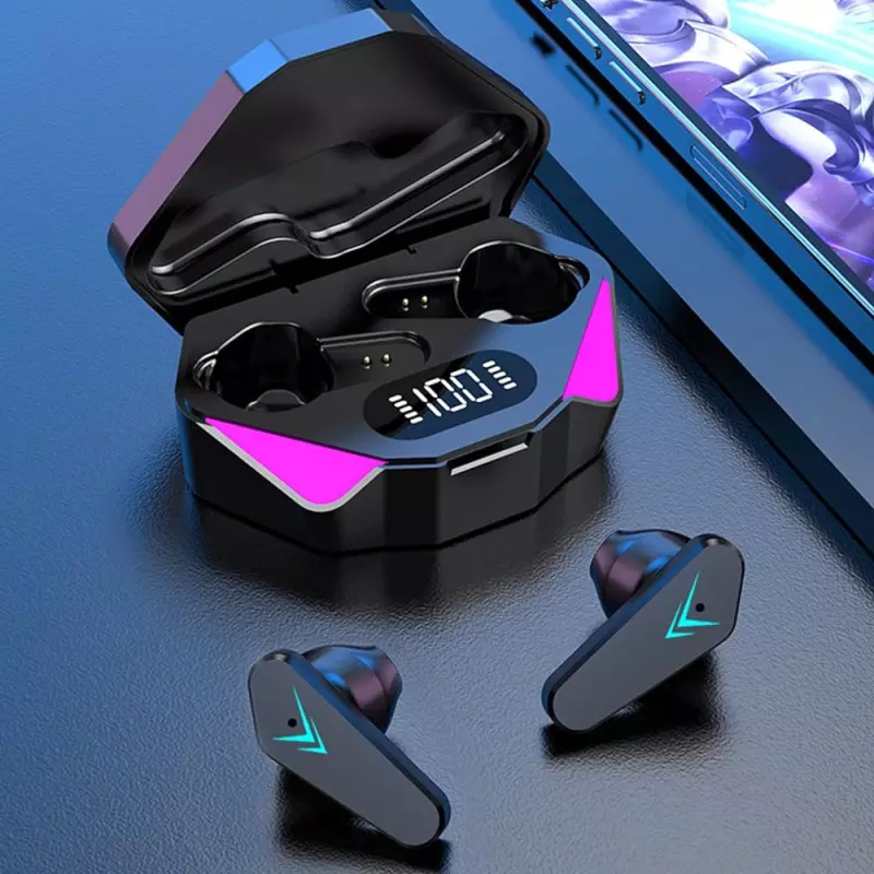 X15 Gamer Bluetooth sztereó fülhallgató | TWS5.3 | Töltőtokkal | Fekete