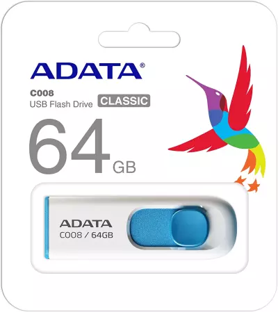 ADATA 64GB fehér pendrive (AC008-64G-RWE)