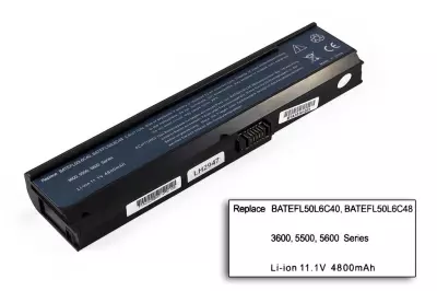 Acer Aspire 5030 laptop akkumulátor, új, gyárival megegyező minőségű helyettesítő, 6 cellás (4400mAh)