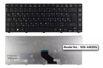 Acer Aspire 4540G fekete magyar laptop billentyűzet