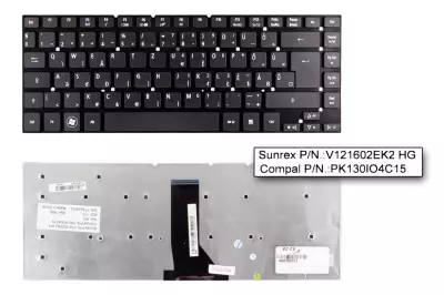 Acer Aspire E1-432 fekete magyar laptop billentyűzet