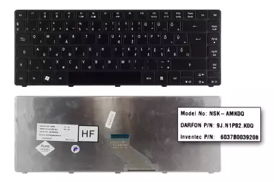 Acer Aspire Timeline 4810TZ fekete magyar laptop billentyűzet