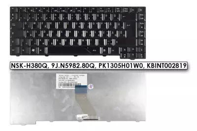 Acer Aspire 4710, 5730, 5730G gyári új magyar fényes fekete billentyűzet (NSK-H380Q, KB.INT00.281)