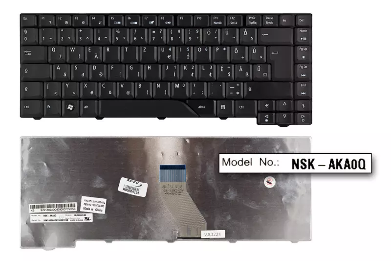 Acer Aspire 5730, 5730G gyári új magyar matt fekete billentyűzet, NSK-H360Q, KB.INT00.462