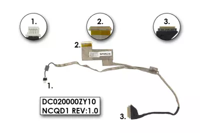Acer Aspire 5935, 5942G használt kijelző kábel, webkamera csatlakozóval (DC020000ZY10,NCQD1)
