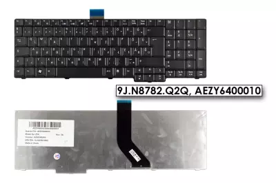 Acer Aspire 7520, 7720, 8920, 9300, 9400 gyári új magyar matt fekete billentyűzet (9J.N8782.Q, AEZY6400010)