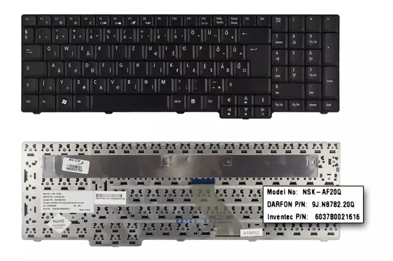 Acer Aspire 6930 sorozat fekete magyar laptop billentyűzet