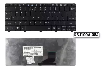 Acer Aspire ONE E100 fekete US angol laptop billentyűzet