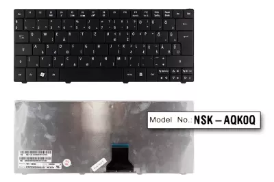 Acer Aspire ONE 751h-1021 fekete magyar laptop billentyűzet