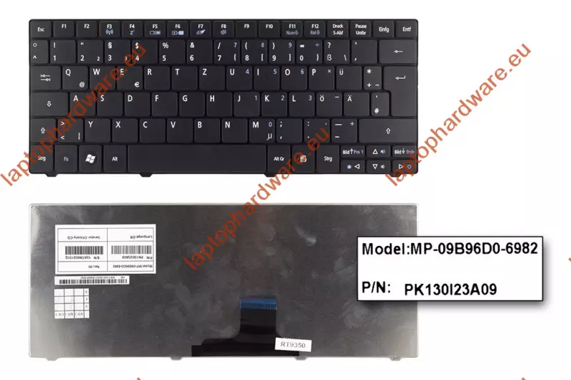 Acer Aspire ONE 722, 751, ZA3 gyári új német fekete billentyűzet (MP-09B96D0-6982)