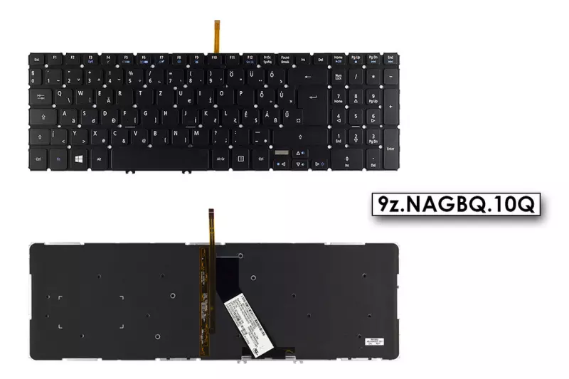 Acer Aspire VN7-571 fekete magyar laptop billentyűzet