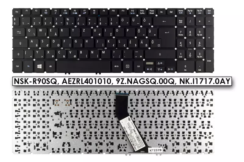 Acer Aspire V5-572PG fekete magyar laptop billentyűzet