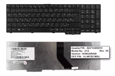 Acer Extensa 5635ZG, 7630ZG gyári új magyar fekete billentyűzet (AEZY2400010)