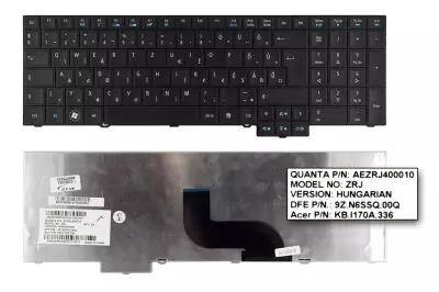 Acer Travelmate 5760Z fekete magyar laptop billentyűzet
