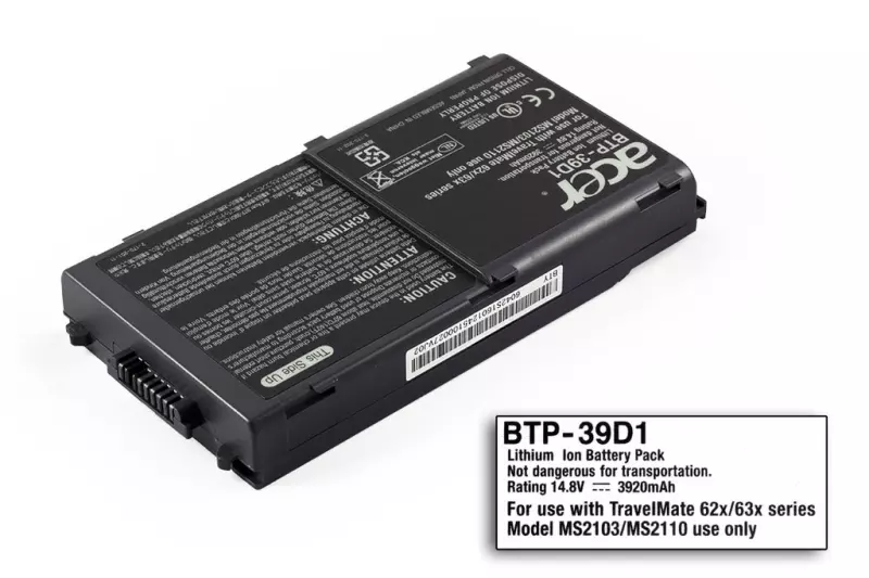 Akciós - Acer Travelmate 620, 630 gyári új 8 cellás akkumulátor (BTP-39D1)
