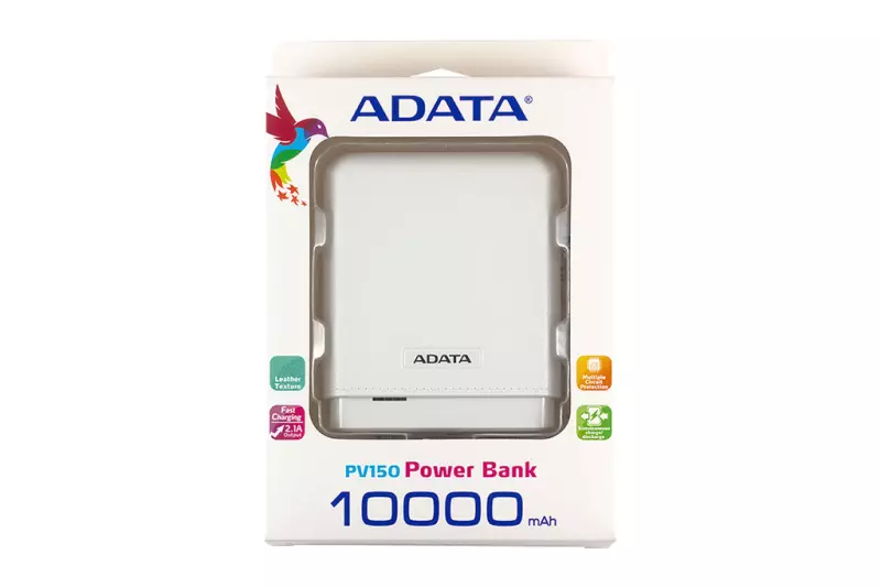 Adata fehér Power Bank 10000mAh tablet, telefon akkumulátor töltő, akkumulátor bank, PV150