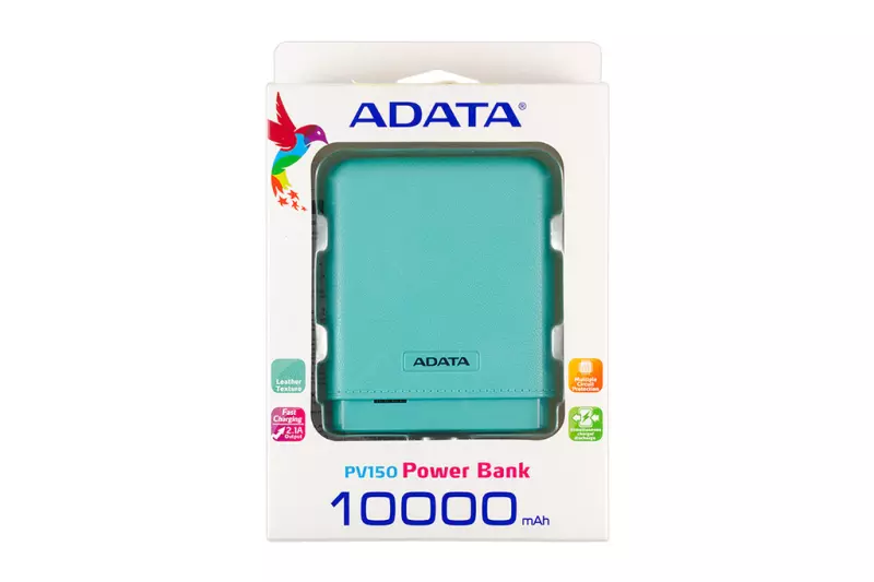 Adata kék Power Bank 10000mAh tablet, telefon akkumulátor töltő, akkumulátor bank, PV150