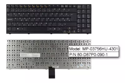 Albacomp Activa, Clevo D470V, D9000T, M67SU MAGYAR laptop billentyűzet (MP-03756HU-4301)