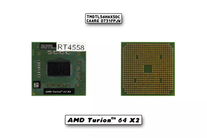 AMD Turion 64 X2 TL-56 1800MHz (rev G1, 65nm, TDP 31W) használt CPU