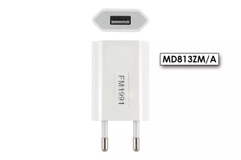 Apple iPhone, iPod 5W gyári új USB töltő (MD813ZM/A, A1400)