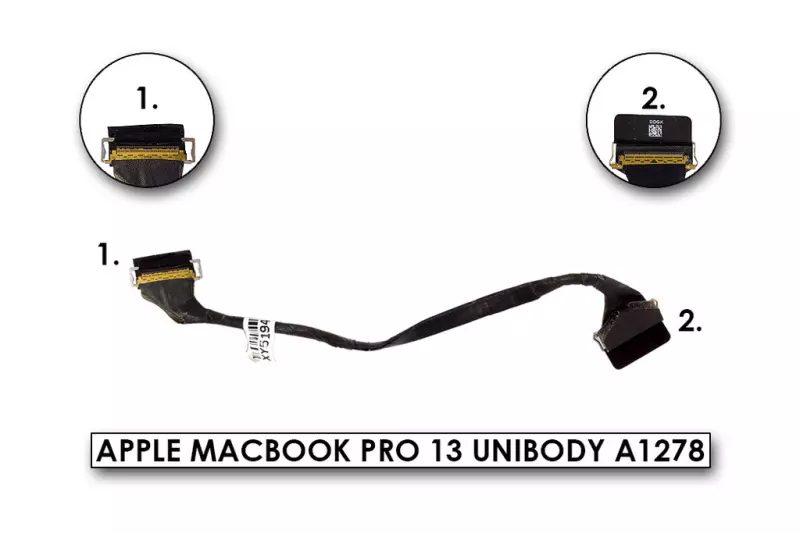 Apple MacBook Pro 13 Unibody A1278 (late 2008, 2009, 2010) gyári új LCD kijelző kábel