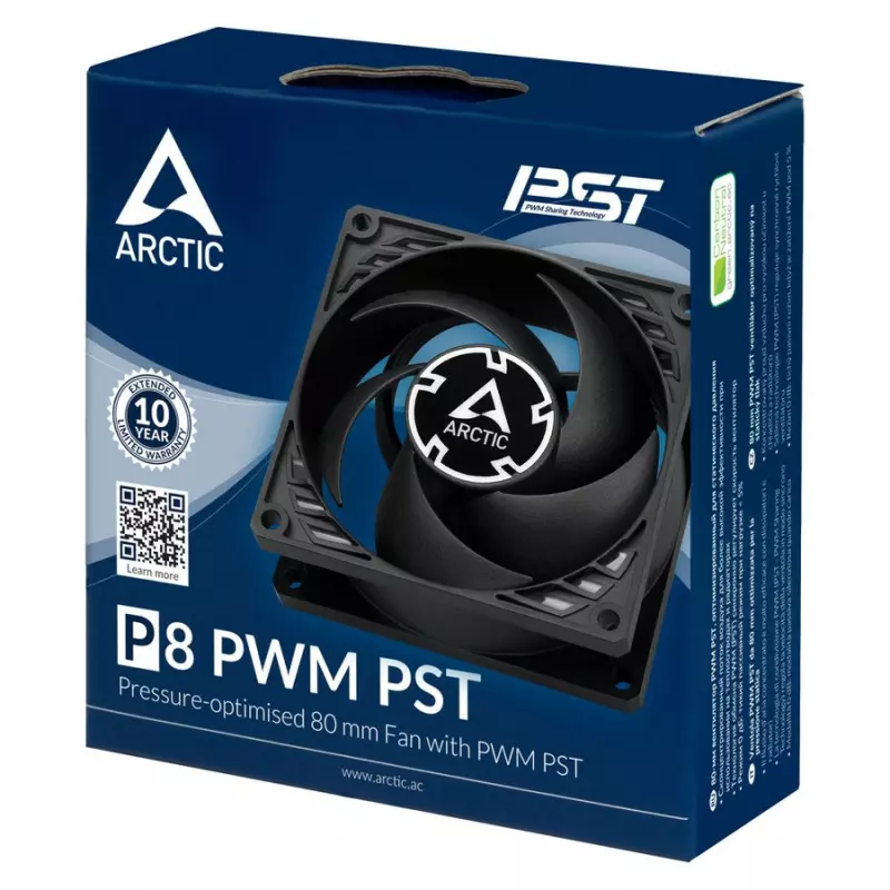 Arctic P8 PWM PST gyári új 8cm PC hűtő ventilátor (ACFAN00150A)