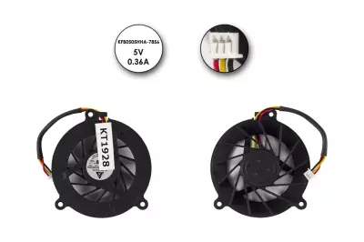 Asus A8, F3, Z53, Z99 gyári új hűtő ventilátor, 3 pines, beszerelési lehetőséggel, (KFB0505HHA-7856)
