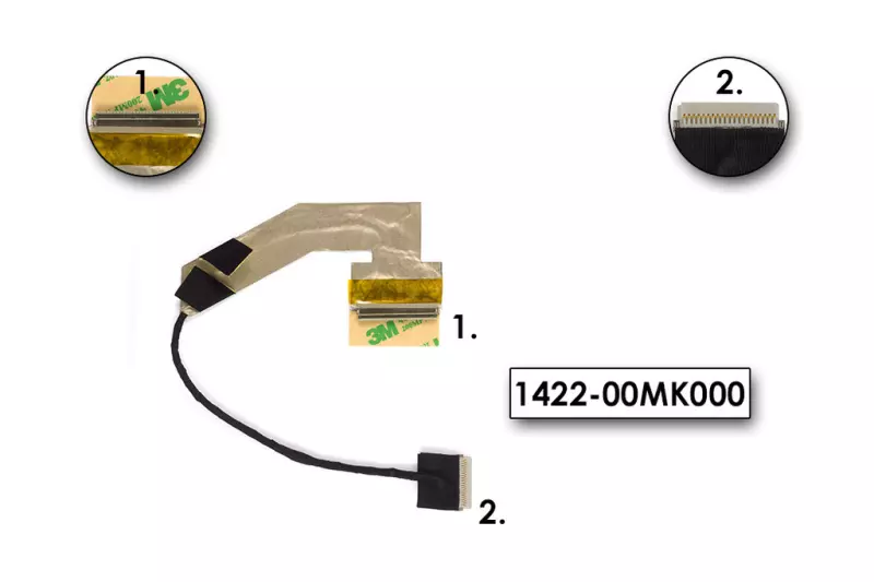Asus EEEPC 1005, 1005HA használt LCD kijelző kábel (30 pin), 1422-00MK000