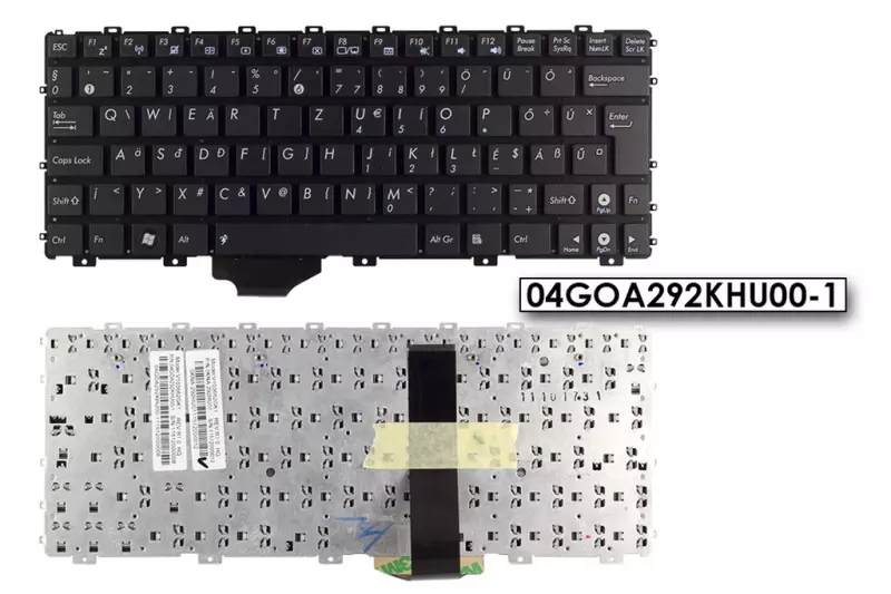 Asus EEEPC Seashell 1015PE fekete magyar laptop billentyűzet