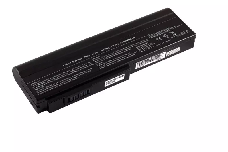 Asus N53 sorozat N53JG laptop akkumulátor, új, gyárival megegyező minőségű helyettesítő, 9 cellás (6600mAh)