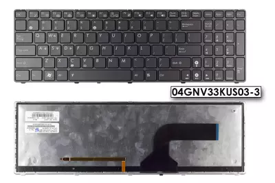 Asus G53 sorozat G53JW-1A szürke US angol laptop billentyűzet
