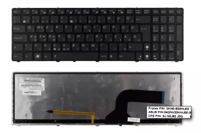 Asus G72 sorozat G72GX szürke magyar laptop billentyűzet