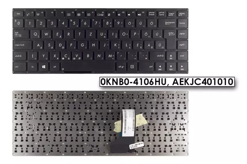 Asus K46 K46C K46CA MAGYAR laptop billentyűzet, 0KNB0-4106HU