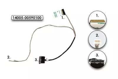 Asus K46CA, S46CB, K46CM (S405C) gyári új LCD kijelző kábel (14005-00590000, 14005-00590100)