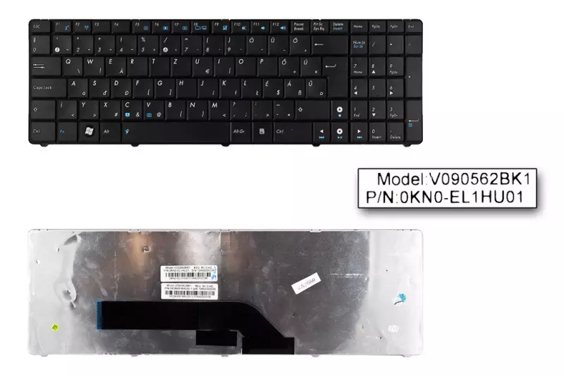 Asus K61 sorozat K61IC fekete magyar laptop billentyűzet