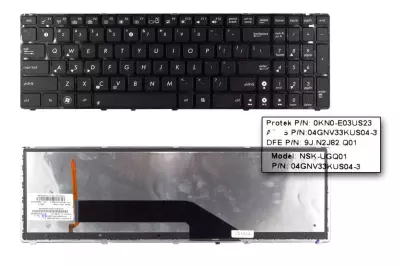 Asus X5 sorozat X5DIJ fekete US angol laptop billentyűzet