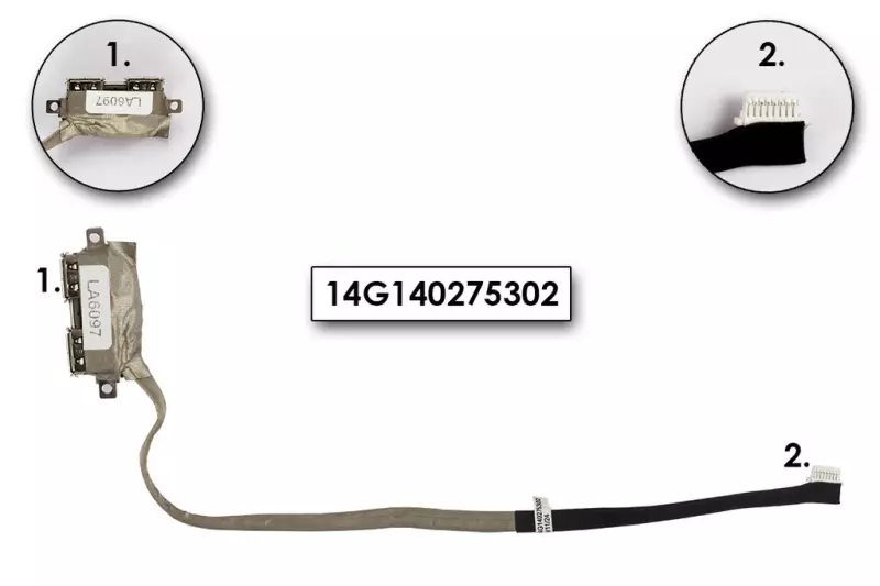 Asus K50IJ, K60 használt USB panel és kábel (14G140275302)