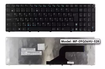 Asus K73 K73BY fekete magyar laptop billentyűzet