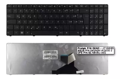 Asus K73 K73SD fekete magyarított laptop billentyűzet