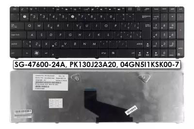 Asus K73 K73BR fekete szlovák laptop billentyűzet
