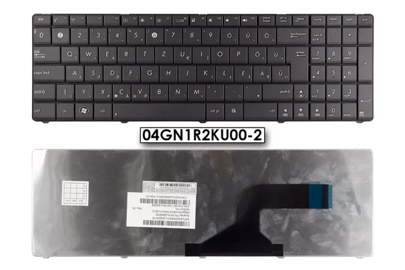 Asus P52 sorozat P52JC szürke magyar laptop billentyűzet