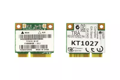 Asus K54L, K54LY, K84C gyári új Mini PCI-e (half) WiFi 802.11B/G/N kártya, AR5B95, 04G033098050