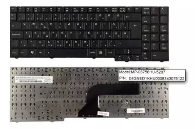 Asus X71 sorozat X71Q fekete magyar laptop billentyűzet