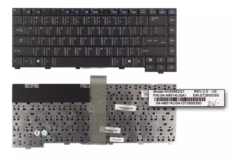 Asus M6000 (M6) M6BR fekete US angol laptop billentyűzet